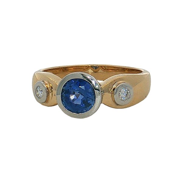 14 Karat Yellow & White Gold Sapphire & Diamond Ring Trinity Jewelers  Pittsburgh, PA
