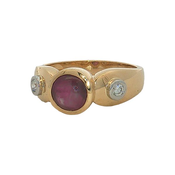 14 Karat Yellow Gold Star Ruby & Diamond Ring Trinity Jewelers  Pittsburgh, PA