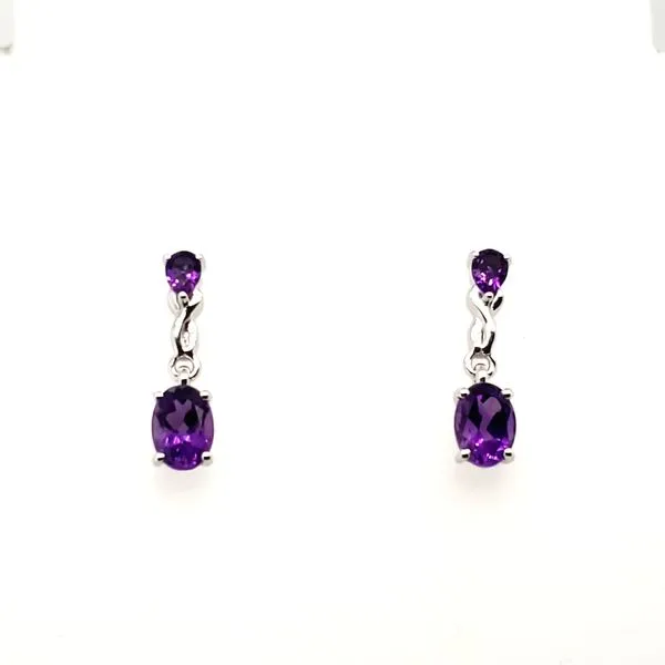 14 Karat White Gold Amethyst Earring Trinity Jewelers  Pittsburgh, PA