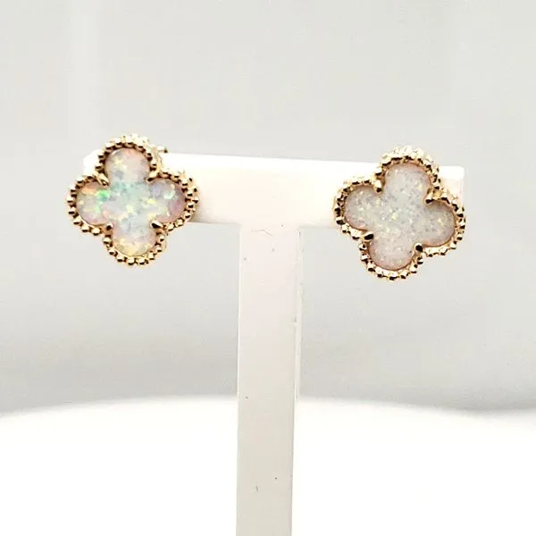 14 Karat Yellow Gold Opal Earrings Trinity Jewelers  Pittsburgh, PA