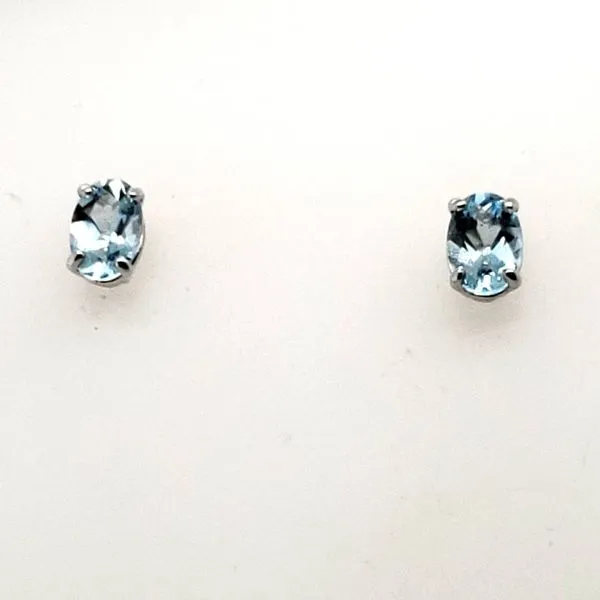 14 Karat White Gold Aquamarine Earrings Trinity Jewelers  Pittsburgh, PA
