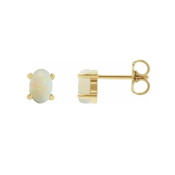 14 Karat Yellow Gold Opal Earrings Trinity Jewelers  Pittsburgh, PA