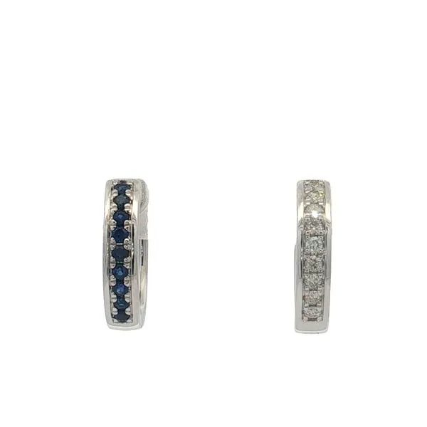 10 Karat White Gold Sapphire & Diamond Earrings Trinity Jewelers  Pittsburgh, PA