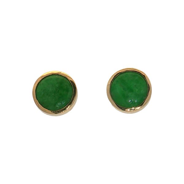 14 Karat Yellow Gold Jade Earring Trinity Jewelers  Pittsburgh, PA