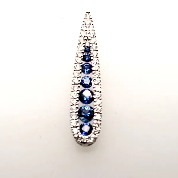 14 Karat White Gold Sapphire & Diamond Pendant Trinity Jewelers  Pittsburgh, PA