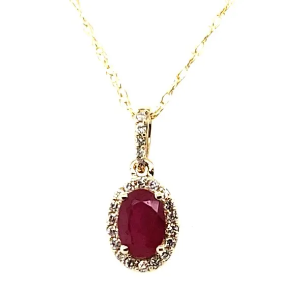 14 Karat Yellow Gold Ruby & Diamond Pendant Trinity Jewelers  Pittsburgh, PA