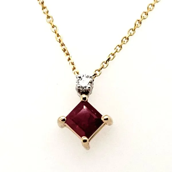 14 Karat Yellow Gold Ruby & Diamond Pendant Trinity Jewelers  Pittsburgh, PA