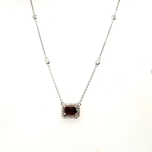 14 Karat White & Yellow Gold Ruby & Diamond Pendant Trinity Jewelers  Pittsburgh, PA
