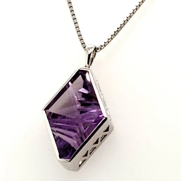 14 Karat White Gold Amethyst Pendant Trinity Jewelers  Pittsburgh, PA
