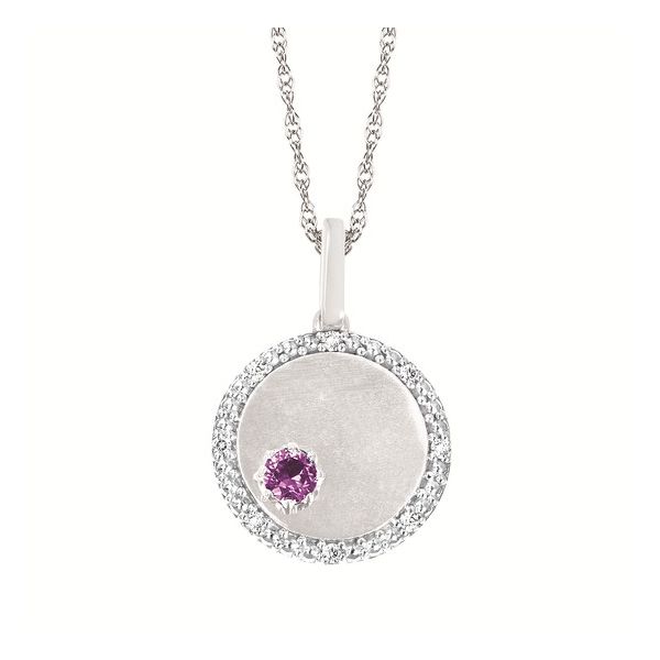 10 Karat White Gold Created Alexandrite & Diamond Pendant Trinity Jewelers  Pittsburgh, PA