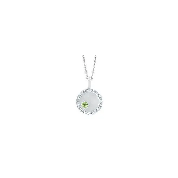 10 Karat White Gold Peridot & Diamond Pendant Trinity Jewelers  Pittsburgh, PA