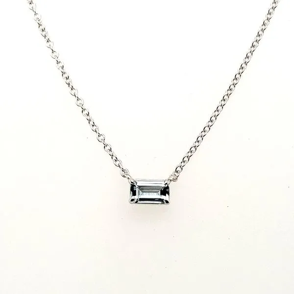 14 karat White Gold Aquamarine Necklace Trinity Jewelers  Pittsburgh, PA