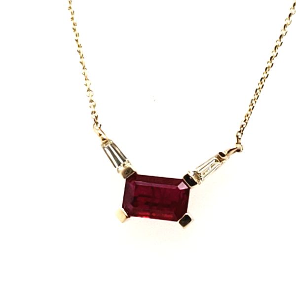 14 Karat Yellow Gold Ruby & Diamond Necklace Trinity Jewelers  Pittsburgh, PA