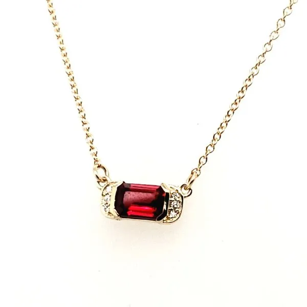 14 Karat Yellow Gold Lab Grown Ruby & Diamond Necklace Trinity Jewelers  Pittsburgh, PA