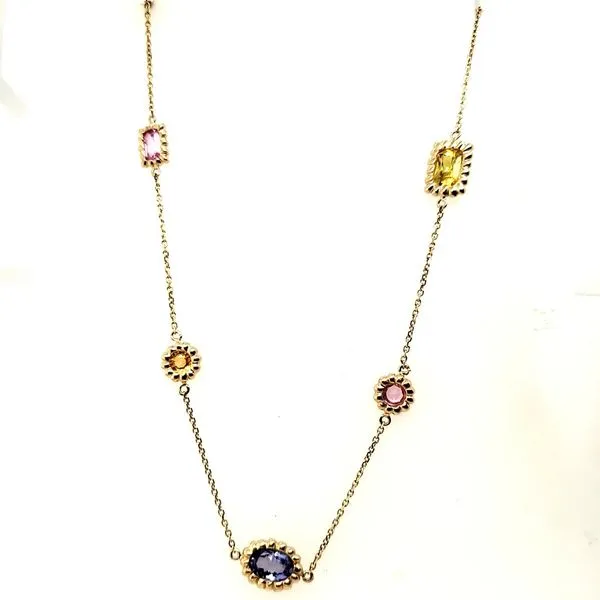 14 Karat Yellow Gold Multi Shape & Colored Gemstone Necklace Trinity Jewelers  Pittsburgh, PA