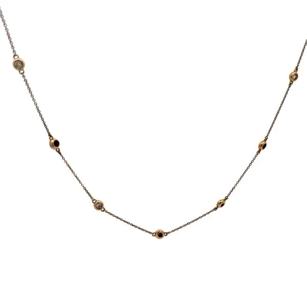 14 Karat Yellow Gold Alternating Ruby & Diamond Necklace Trinity Jewelers  Pittsburgh, PA