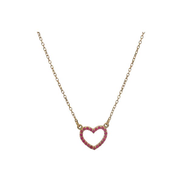 14 karat yellow gold ruby heart necklace Trinity Jewelers  Pittsburgh, PA
