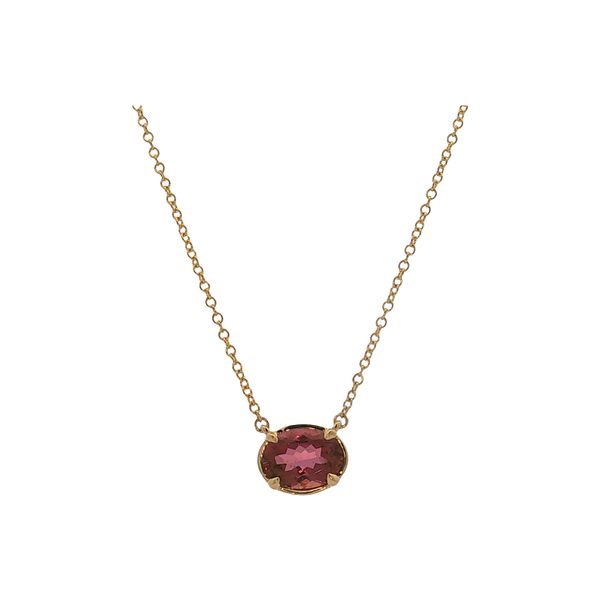 10 Karat Yellow GOld Pink Tourmaline Necklace Trinity Jewelers  Pittsburgh, PA