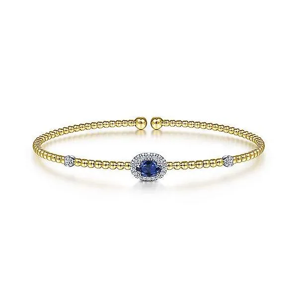 14 Karat Yellow Gold Sapphire & Diamond Bracelet Trinity Jewelers  Pittsburgh, PA