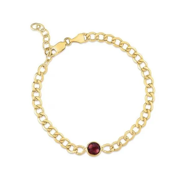 14 Karat Yellow Gold Garnet Bracelet Trinity Jewelers  Pittsburgh, PA