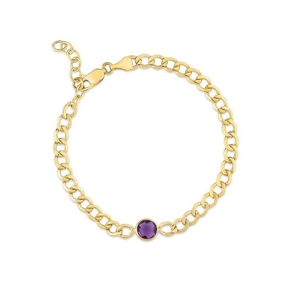 14 Karat Yellow Gold Amethyst Bracelet Trinity Jewelers  Pittsburgh, PA