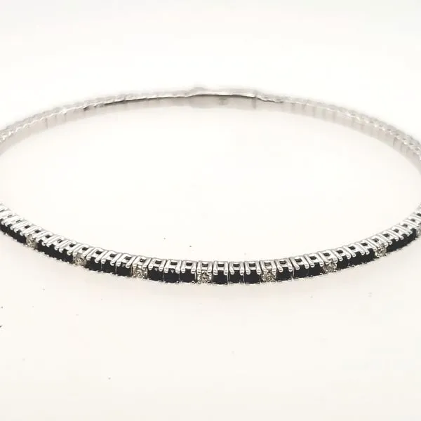 14 Karat White Gold Sapphire & Diamond Bracelet Trinity Jewelers  Pittsburgh, PA