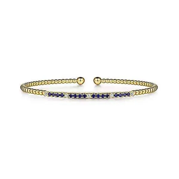 14 Karat Yellow Gold Sapphire & Diamond Bracelet Trinity Jewelers  Pittsburgh, PA