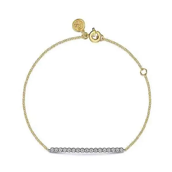 14 Karat Yellow & White Gold White Sapphire Bracelet Trinity Jewelers  Pittsburgh, PA