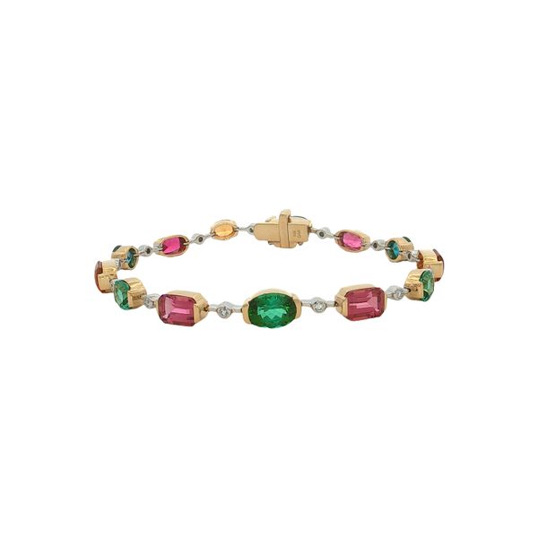 14 Karat Yellow & White Gold Multi Stone Bracelet Trinity Jewelers  Pittsburgh, PA