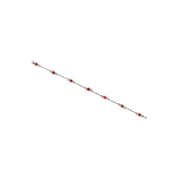 14 Karat White Gold Ruby Station Bracelet Trinity Jewelers  Pittsburgh, PA