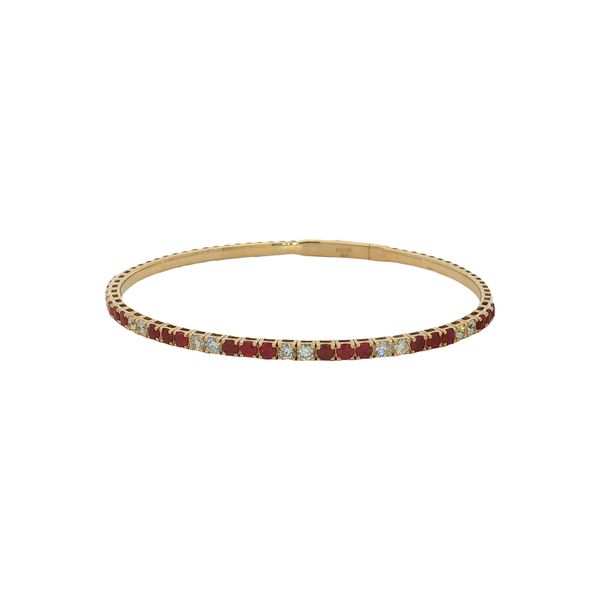 14 Karat Yellow Gold Ruby & Diamond Bracelet Trinity Jewelers  Pittsburgh, PA