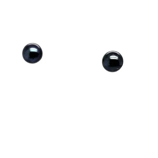 14 Karat Yellow Gold Black Pearl Earrings Trinity Jewelers  Pittsburgh, PA