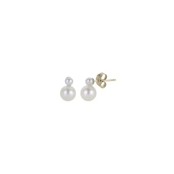 14 Karat Yellow Gold Pearl Earrings Trinity Jewelers  Pittsburgh, PA