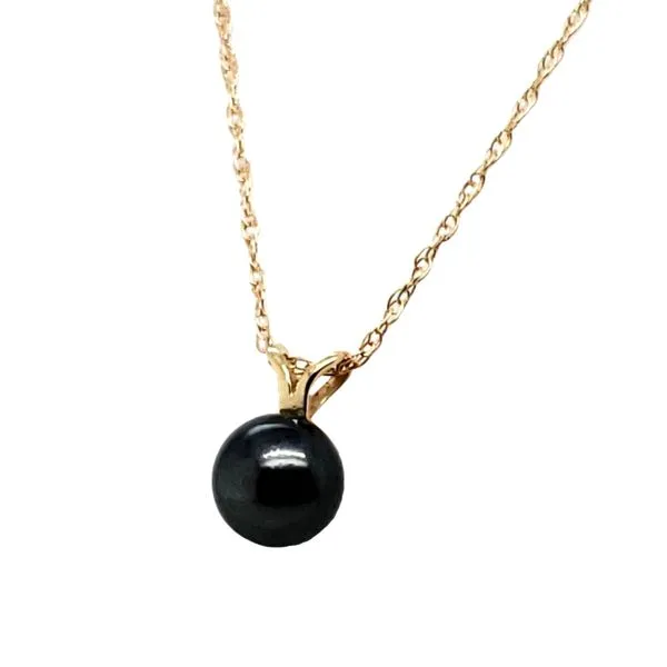 14 Karat Yellow Gold Black Pearl Pendant Trinity Jewelers  Pittsburgh, PA
