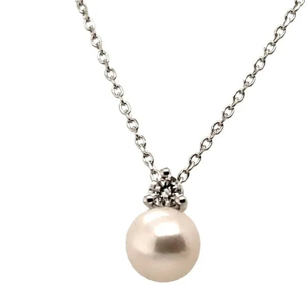 14 Karat White Gold Pearl & Diamond Pendant Trinity Jewelers  Pittsburgh, PA