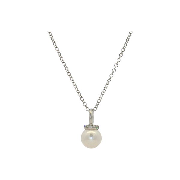 14 Karat White Gold Pearl & Diamond Pendant Trinity Jewelers  Pittsburgh, PA