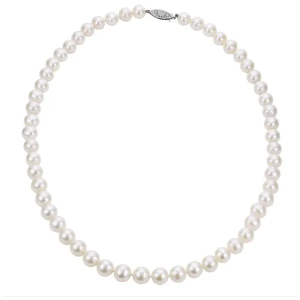 14 Karat White Gold 6-6.5mm Freshwater Pearl Necklace Trinity Jewelers  Pittsburgh, PA
