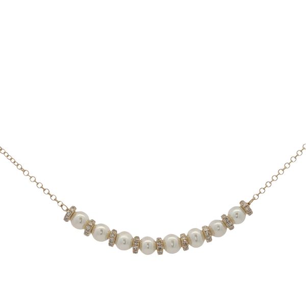 14 Karat Yellow Gold Pearl & Diamond Necklace Trinity Jewelers  Pittsburgh, PA