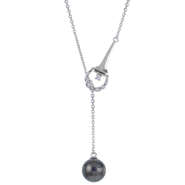 Sterling Silver Tahitian Pearl & Diamond Necklace Trinity Jewelers  Pittsburgh, PA