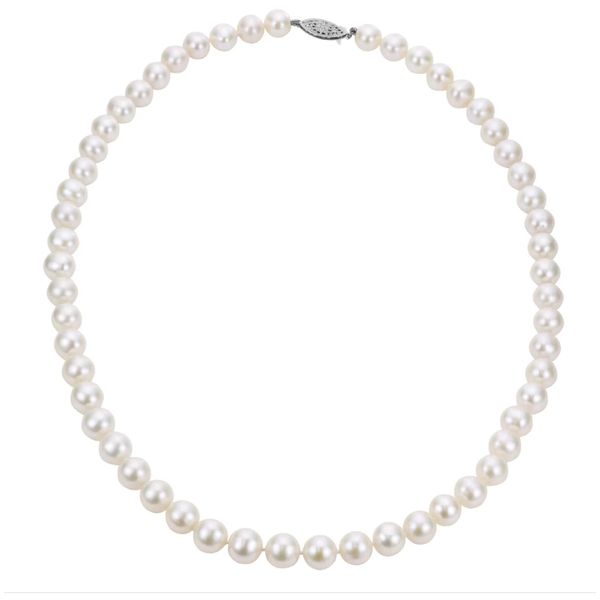14 Karat White Gold 6-6.5mm Freshwater Pearl Necklace Trinity Jewelers  Pittsburgh, PA