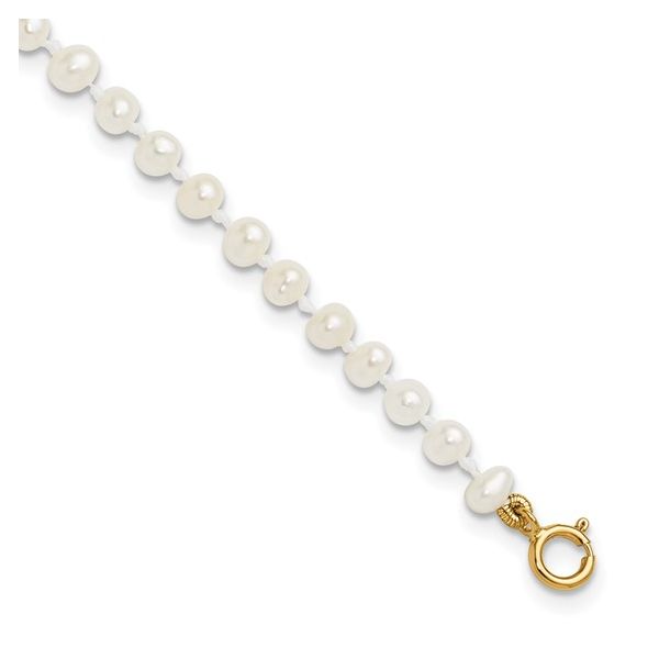 14 Karat White Gold 3-4mm Freshwater Cultured Pearl Bracelet Trinity Jewelers  Pittsburgh, PA