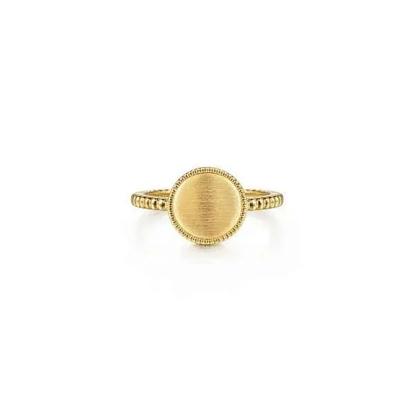 14 Karat Yellow Gold Signet Ring Trinity Jewelers  Pittsburgh, PA