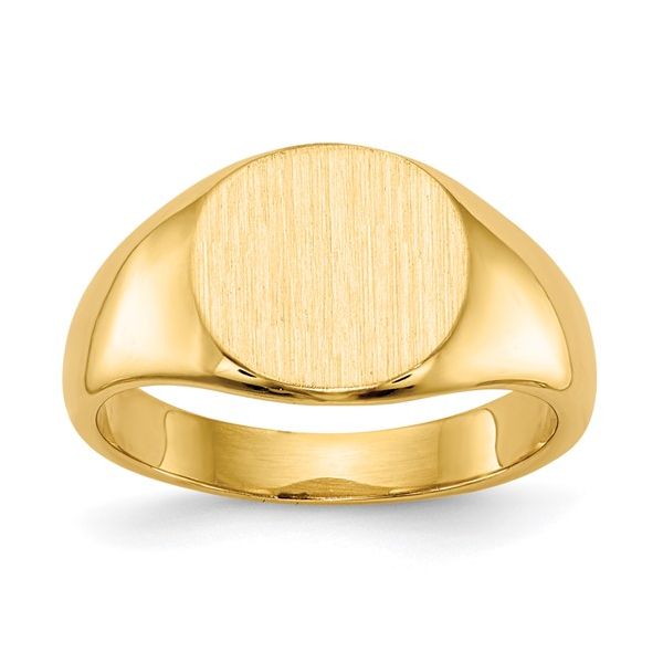 14 Karat Closed Back Round Signet Fashion Ring Trinity Jewelers  Pittsburgh, PA