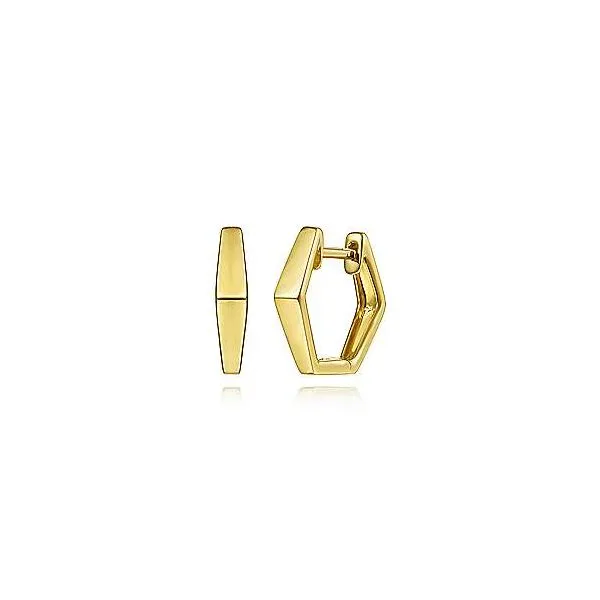 14 Karat Yellow Gold Hoop Earring Trinity Jewelers  Pittsburgh, PA