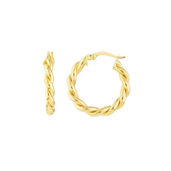 14 Karat Yellow Gold Hoop Earring Trinity Jewelers  Pittsburgh, PA