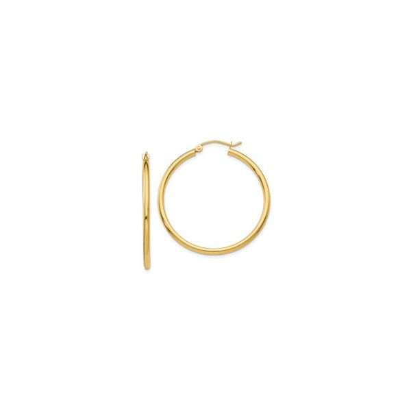 14 Karat Yellow Gold Hoop Earrings Trinity Jewelers  Pittsburgh, PA