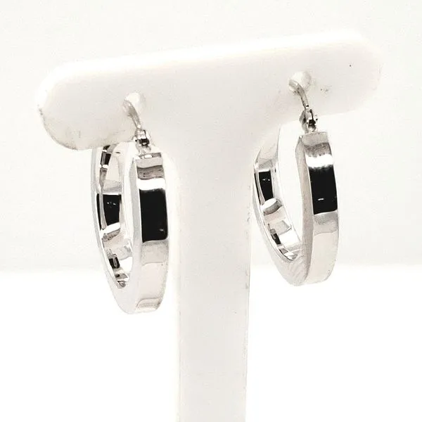 14 Karat White Gold Hoop Earrings Trinity Jewelers  Pittsburgh, PA