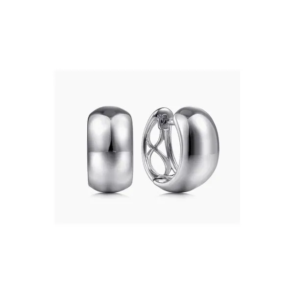 14 Karat White Gold Huggie Earrings Trinity Jewelers  Pittsburgh, PA