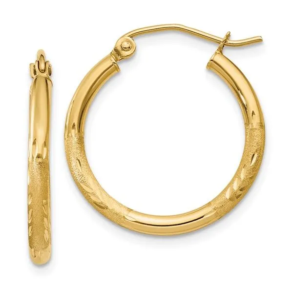 10 Karat Yellow Gold Hoop Earrings Trinity Jewelers  Pittsburgh, PA