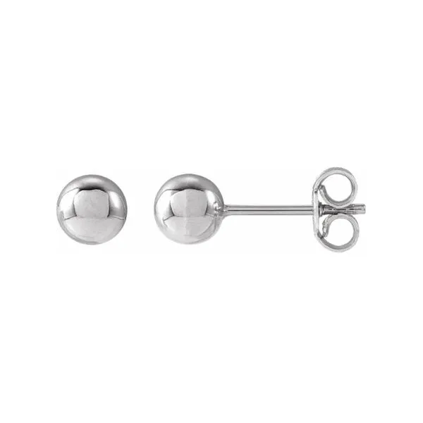 14 Karat White Gold Ball Earrings Trinity Jewelers  Pittsburgh, PA